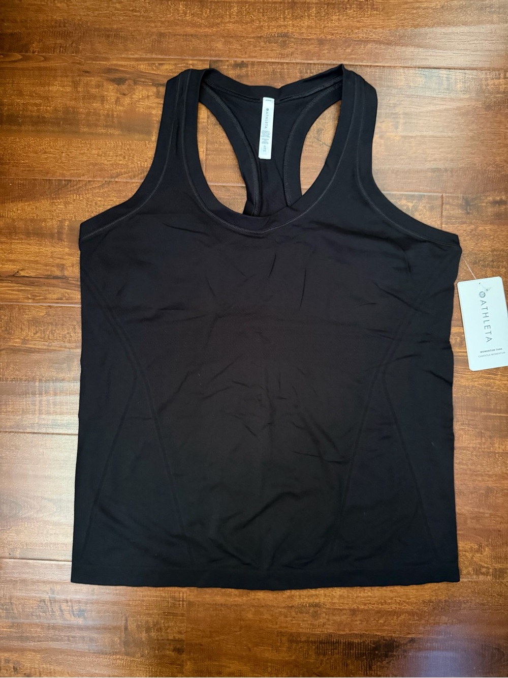 NWT Athleta Black Racerback Momentum Tank Size XL